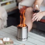 Brasero de table Volcano pour bois granulés – Acier inoxydable (Small) – Image 14