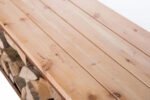 Banc avec Stockage de Bois en Acier Corten – Image 4