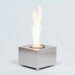 Cheminée bioéthanol de table cube en acier – Image 3