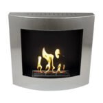 Cheminée Bio Murale en Acier Inoxydable