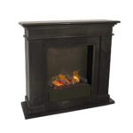 Cheminée à Vapeur d'Eau Noire Kos Fossile Stone