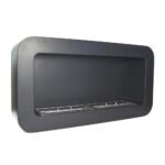 Cheminée Rectangulaire Arrondie Noire