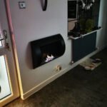 Ocean - Cheminée Bioéthanol Murale en Noir