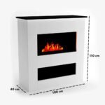 Cheminée à vapeur d’eau Brecht – Blanc – Image 3