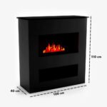 Cheminée à vapeur d’eau Brecht – Noir – Image 3