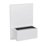 Brekke - Blanc - Cheminée à vapeur d'eau murale – Image 3