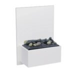 Brekke - Blanc - Cheminée à vapeur d'eau murale