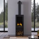 Cheminée Électrique Bramshaw – Sur Pied avec Rangement Bois – Image 2