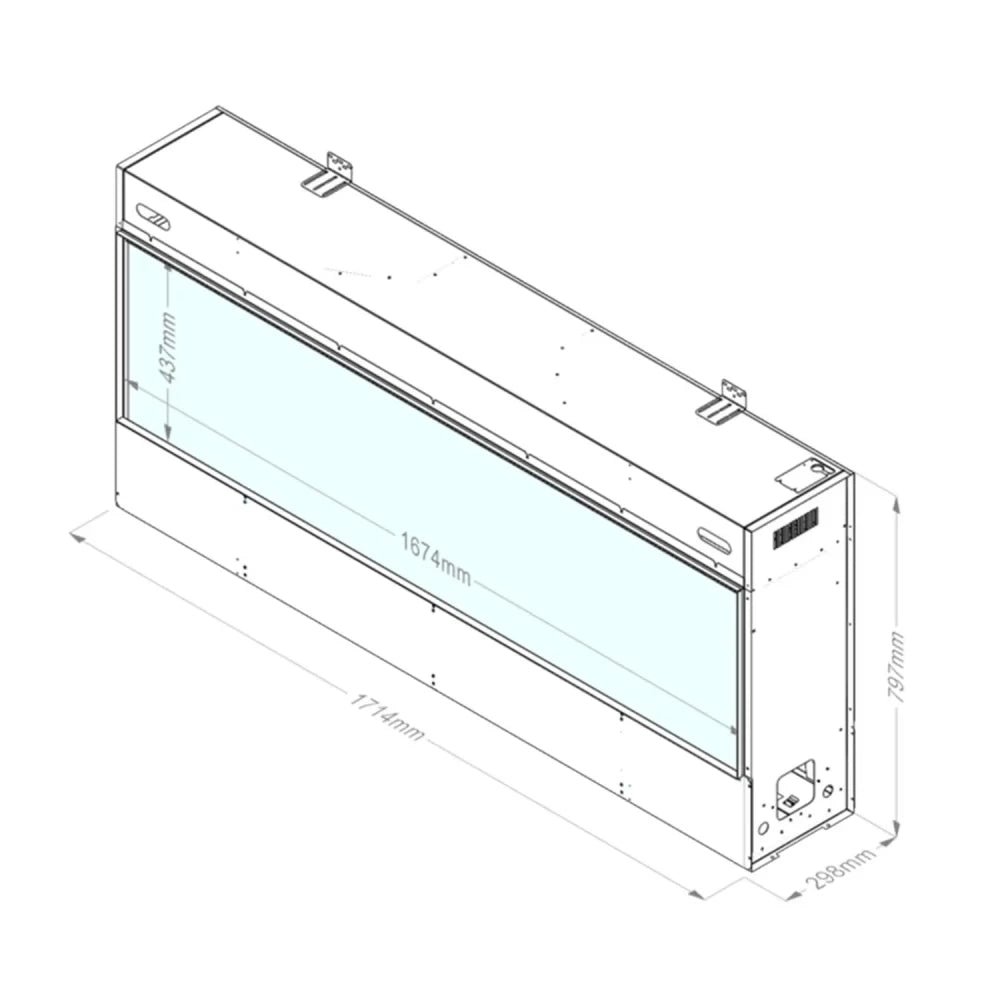 e-SliM Linear 1700-450 I - Cheminée à vapeur d'eau – Image 6