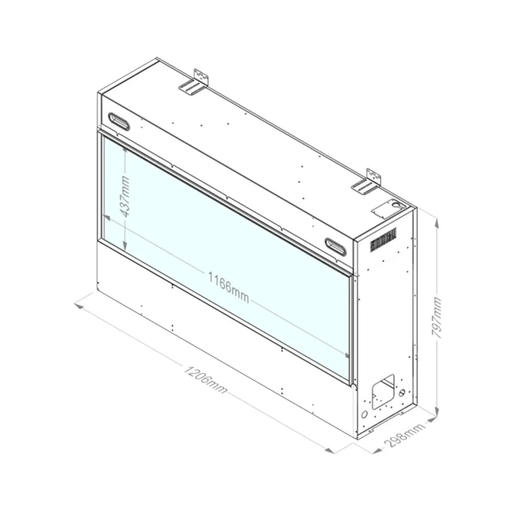 e-SliM Linear 1200-450 I - Cheminée à vapeur d'eau – Image 6
