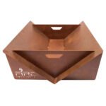 Brasero en forme de V en acier rouille – Image 2