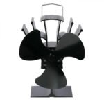 Ventilateur de cheminée noir à chaleur – 3 pales – Image 2