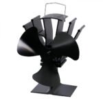 Ventilateur de cheminée noir à chaleur – 3 pales
