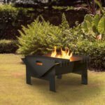 Braséro Gjøvik en acier noir