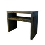 Table de barbecue en planches noires - 100 cm avec plateau supérieur – Image 2