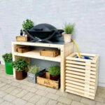 Caisson à grille avec de nouvelles larges roulettes - 100 cm avec plateau supérieur – Image 3