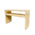 Table de barbecue avec de nouvelles larges lattes - 120 cm avec plateau supérieur