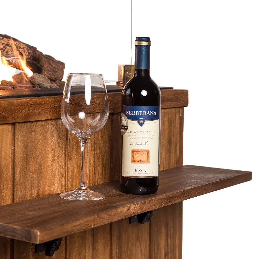 Extension de Table en Teck pour Foyer à Gaz - 2 pièces. – Image 2