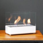 Cheminée bioéthanol de table en blanc – Image 5