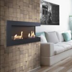 Cheminée Bioéthanol d'Angle Droit 120 cm