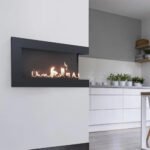 Cheminée d'Angle Bioéthanol 90 cm Côté Droit