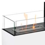 Topeka Blanc - Cheminée Éthanol en Acier Thermolaqué – Image 6