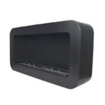 Cheminée Rectangulaire Arrondie Noire – Image 3