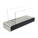 Cheminée en acier inoxydable et noire