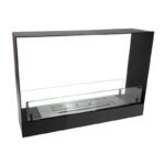 Cheminée bio encastrable double face de 60 cm - Noir