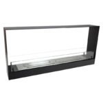 Cheminée traversante noire de 140 cm