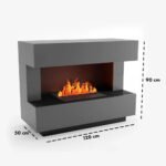 Cheminée à vapeur d’eau Kant – Gris – Image 3