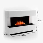 Cheminée à vapeur d’eau Kant – Blanc – Image 3