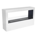 Grande cheminée au bioéthanol - Blanc – Image 2