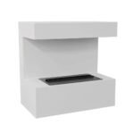 Late - Blanc - Cheminée Murale à Vapeur d'Eau – Image 2