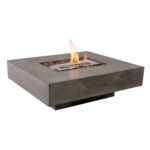 Mini table avec foyer au bioéthanol