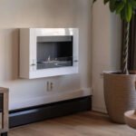 Cheminée Bioéthanol Murale Nebraska Blanche – Image 2