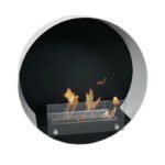 Cheminée au Bioéthanol Murale Ronde Blanche Delaware – Image 7