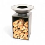 Brasero Onyx Ø60 avec grill et rangement pour bois – Image 2