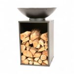 Brasero Onyx Ø60 avec grill et rangement pour bois – Image 3