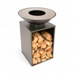 Brasero Onyx Ø60 avec grill et rangement pour bois – Image 4