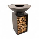 Brasero Onyx Ø80 avec grill et rangement pour bois – Image 7