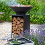 Brasero Onyx Ø80 avec grill et rangement pour bois – Image 2