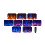 Azurite 127 cm - Cheminée électrique murale blanche – Image 2