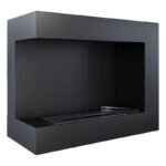 Cheminée Bioéthanol d'Angle Noire Côté Gauche – Image 2