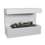 Steinsdal - Blanc - Cheminée Murale à Vapeur d'Eau – Image 2