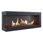 Cheminée bioéthanol d'angle 120 cm (gauche)