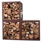 Stockage de Bois en Acier Corten 50 cm