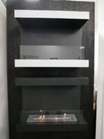 Dakota - Cheminée Murale Trois Faces Noire de 80 cm – Image 4