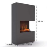 Cheminée hybride Tucholsky angle gauche – Gris – Image 2