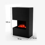 Cheminée hybride Tucholsky angle droit – Noir – Image 3